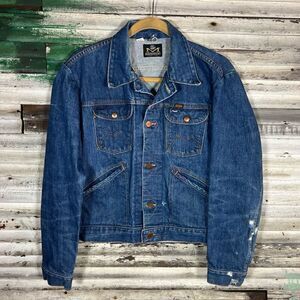 VTG Maverick Jacket Mens 42 Blue Bell Made in USA Denim Trucker Wrangler 70s